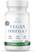 TAHIRO Vegan Omega-3 Softgels - Plant-Based Supplement with DPA DHA &amp EPA - Nutrients for Men Women and Pregnant Women - Supports Brain Health - Prenatal &amp Joint Supplements 1000mg
