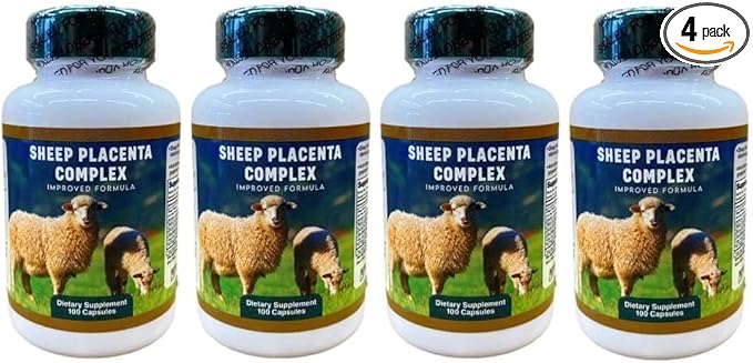 4 bottles Sheep Placenta Complex 100 Capsules/bottle Make In USA FRESH Faster shipping !!