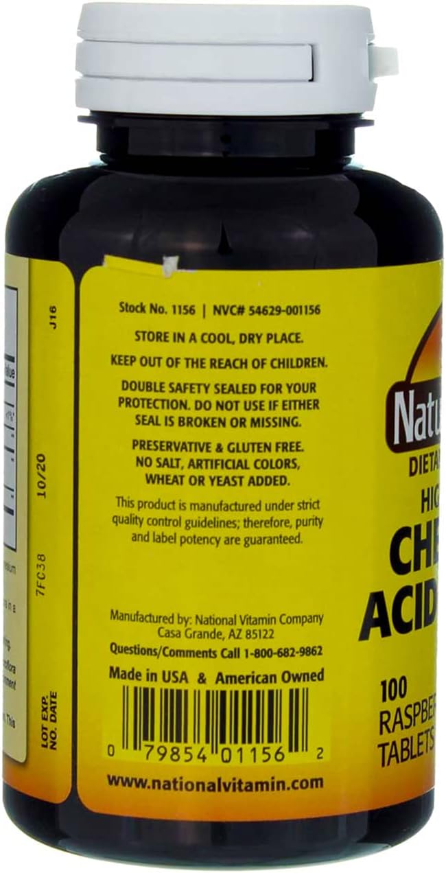 Nature's Blend Acidophilus Chewable Raspberry Flavor - 100 Tablets Pack of 4