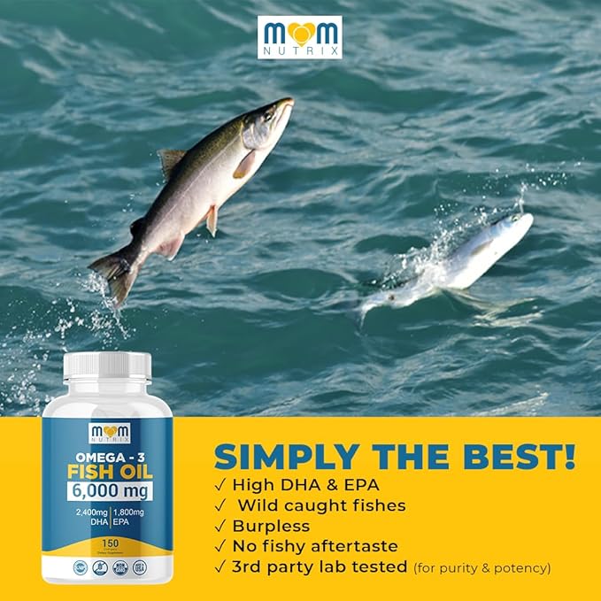 Omega 3 Fish Oil with Maximum EPA DHA - Supports Brain Liver Heart &amp Immunity - Made in The USA - 150 Softgels