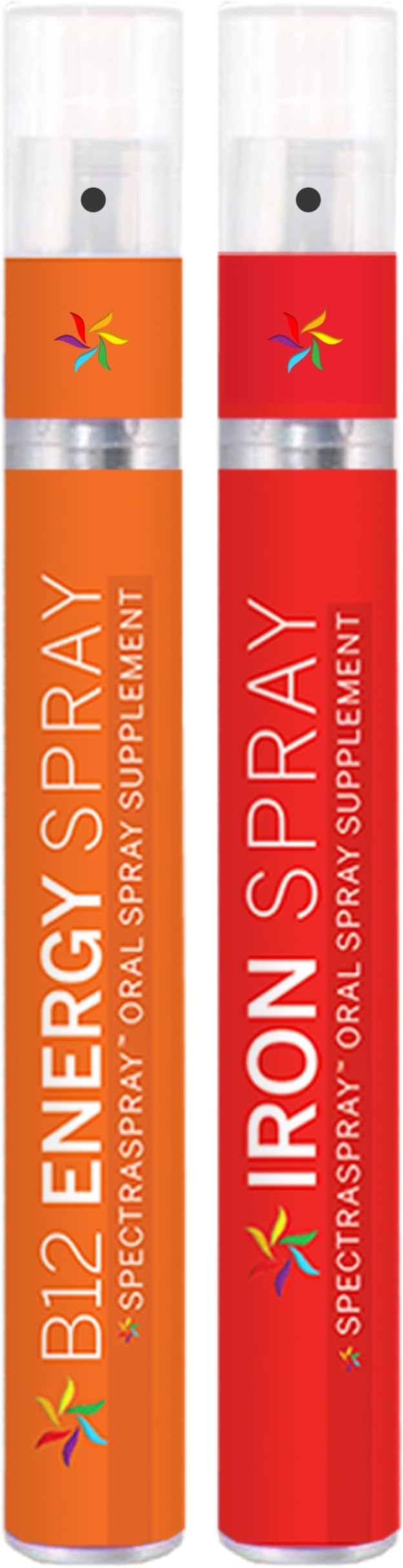 SpectraSpray Iron &amp B12 Vitamin Liquid Oral Spray Kit - Food Grade Iron as an Essential Daily Mineral and B12. Vegan Gluten Free &amp Highly Effective 30 Day Supply per Spray
