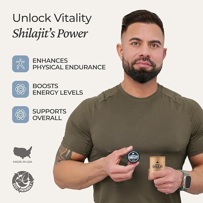 NATURAL SHILAJIT Capsules (2 Months Supply) - 60 Count - Shilajit for Men &amp Women with Fulvic Acid &amp Trace Minerals Plant Based Nutrients for Energy Immune Support &amp Vitality