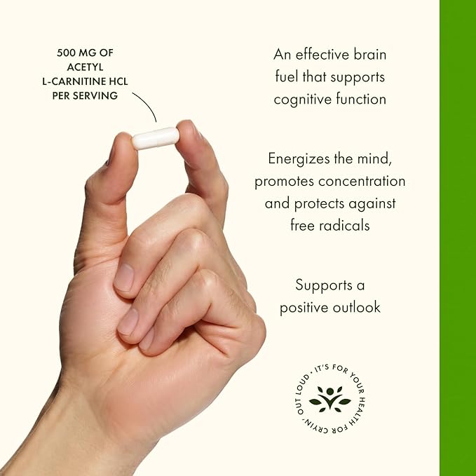 Swanson Acetyl-L-Carnitine - Amino Acid Supplement Promoting Cognitive Health &amp Muscle Support - Natural Formula May Promote Nervous System Health - (100 Veggie Capsules) (2 Pack)