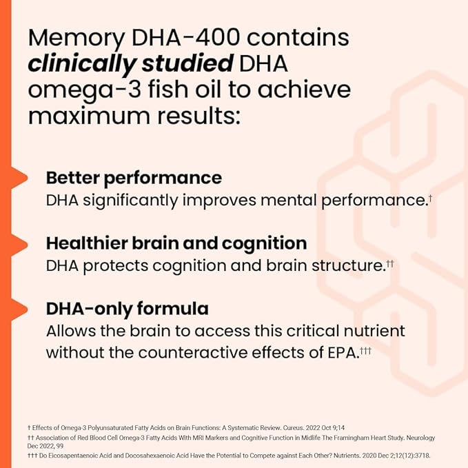 LifeSeasons NeuroQ Memory DHA-400 - Omega-3 Fish Oil Supplement - Mental Performance &amp Balance - Supports Neuro Brain Health - Protects Against Memory Loss &amp Improves Focus - 120 Softgels