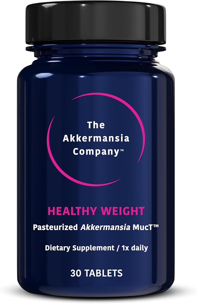 Akkermansia Company Healthy Weight - Akkermansia Probiotic Akkermansia Muciniphila GLP-1 Metabolic Vitamins GLP-1 Supplement for Gut Health Chromium Green Tea Leaf - 30 Tablets (Pack of 1)