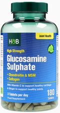 Holland and Barrett High Strength Glucosamine &amp Chondroitin Complex 180 Tablets