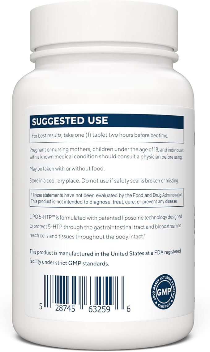 Renue By Science 5HTP | Liposomal 5 HTP Supplement | 90 5-HTP Capsules - 75mg 5-hydroxytryptophan per Serving | Amino Acid Supplement | Non-GMO | Made in the USA &amp Third-Party Tested