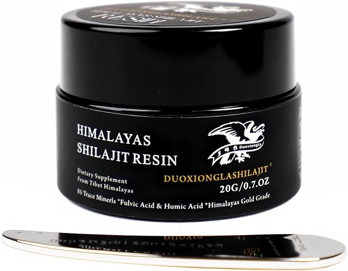 Himalayas Shilajit Resin - Pure Golden Grade | 100% Natural with 85+ Trace Minerals | Energy Boost &amp Immune Support for Men &amp Women | Lab Tested | 20g 100 Servings
