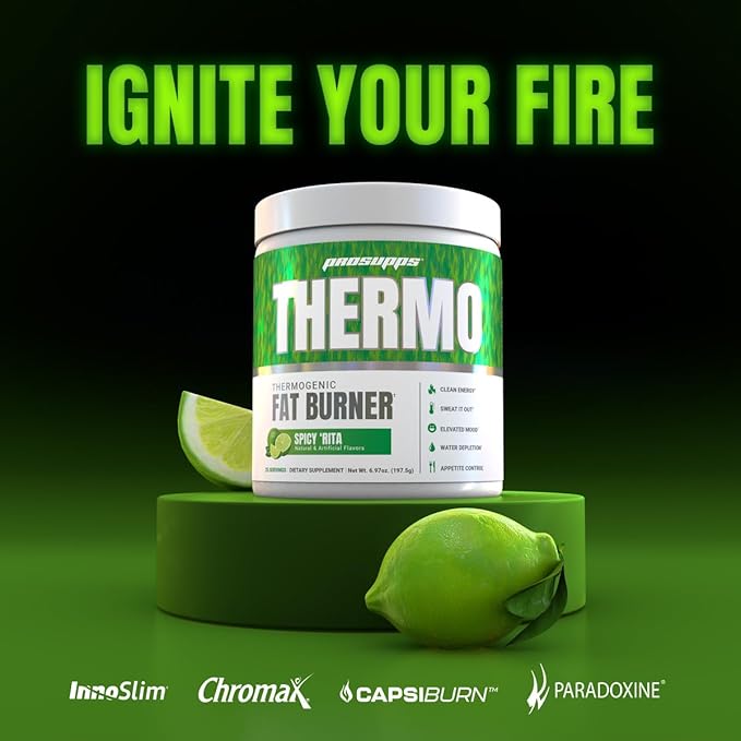 PROSUPPS Thermo Fat Burning Thermogenic Powder Spicy Rita and 3000 L-Carnitine Berry - Weight Management and Pre Workout - Energy Mood Appetite Control -