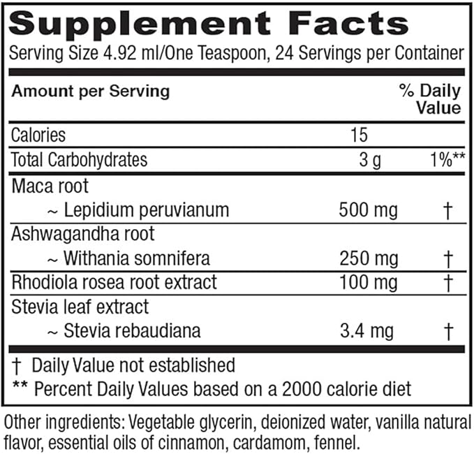 Vitanica - Adrenal Tonic Adrenal Support Vegetarian 4 Ounce (Packaging May Vary)