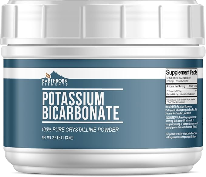 Earthborn Elements Potassium Bicarbonate (2.5 lb) Mess-Free Tub Pure &amp Undiluted
