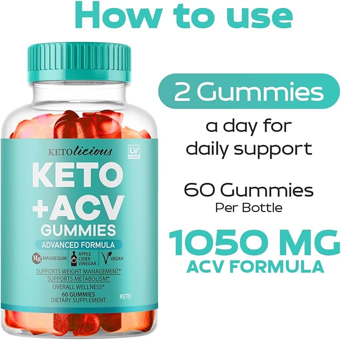 (3 Pack) Ketolicious Keto ACV Gummies Ketolicious Gummys Advanced Formula 1050MG All Natural Premium Plus Apple Cider Vinegar Gummy Maximum Strength Gomitas Reviews 180 Gummies for 3 Months