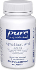 Pure Encapsulations Alpha Lipoic Acid 200 mg - 200mg ALA - Liver &amp Antioxidant Support* - for Nerve Health &amp Carb Metabolism - Vegan &amp Non-GMO Supplement - 60 Capsules