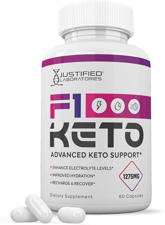F1 Keto Pills 1275MG New &amp Improved Formula Contains Apple Cider Vinegar Extra Virgin Olive Oil Powder Green Tea Leaf 60 Capsules