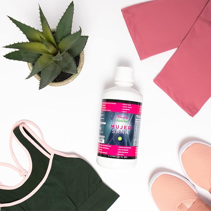 Bella All Natural Mujer Sana Healthy Woman Hormonal imbalance PCOS Period Cramps - 1 Liter