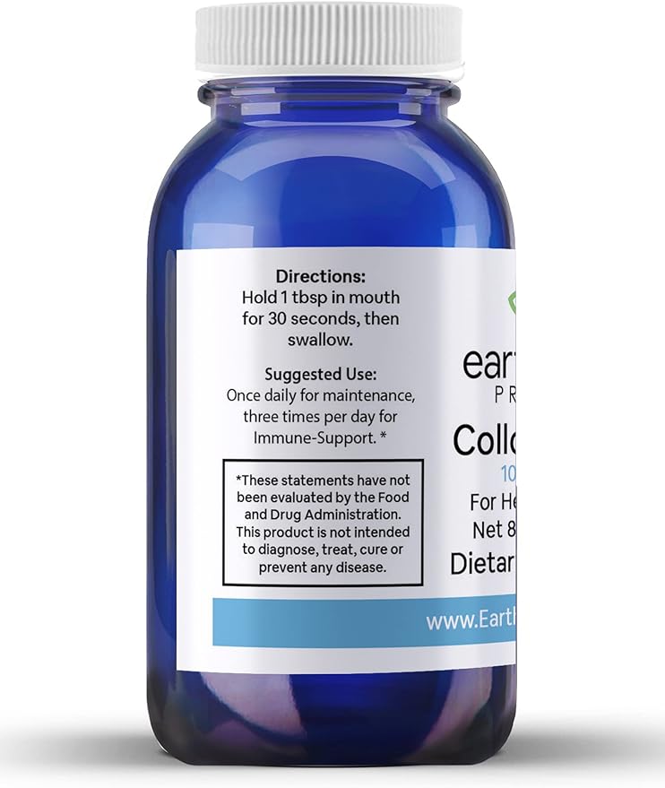 Earthborn Colloidal Silver Liquid (8oz) - 100PPM Pure Monatomic Silver Water - 99.9% Natural Nano Silver Liquid Supplement for Immune Support* Non-GMO Glass Bottle | Made in USA