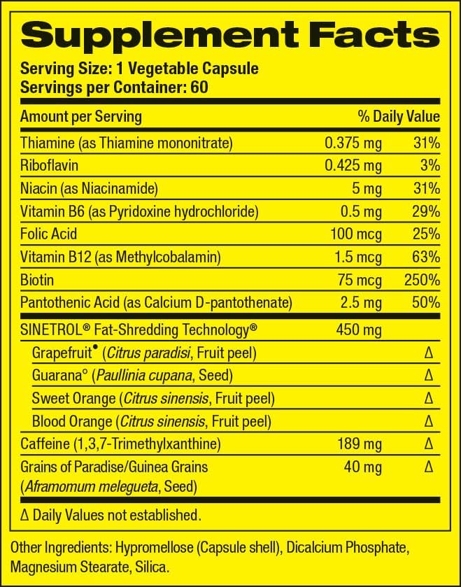 Pharmafreak Ripped Freak 2.0 – Advanced Training Support Complex with Sinetrol® Citrus Polyphenols and B-Vitamins – 60 Capsules (60 Servings)