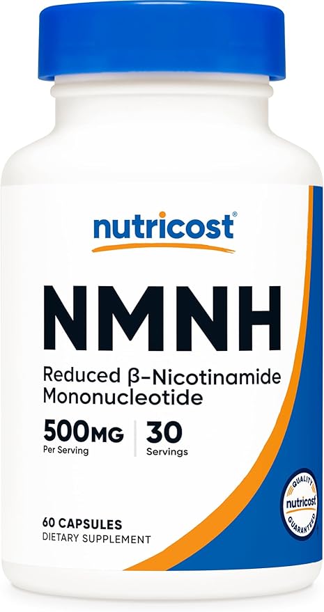 Nutricost NMNH Supplement (500mg) 60 Capsules - Reduced β-Nicotinamide Mononucleotide Vegan GMO-Free Gluten-Free 30 Servings