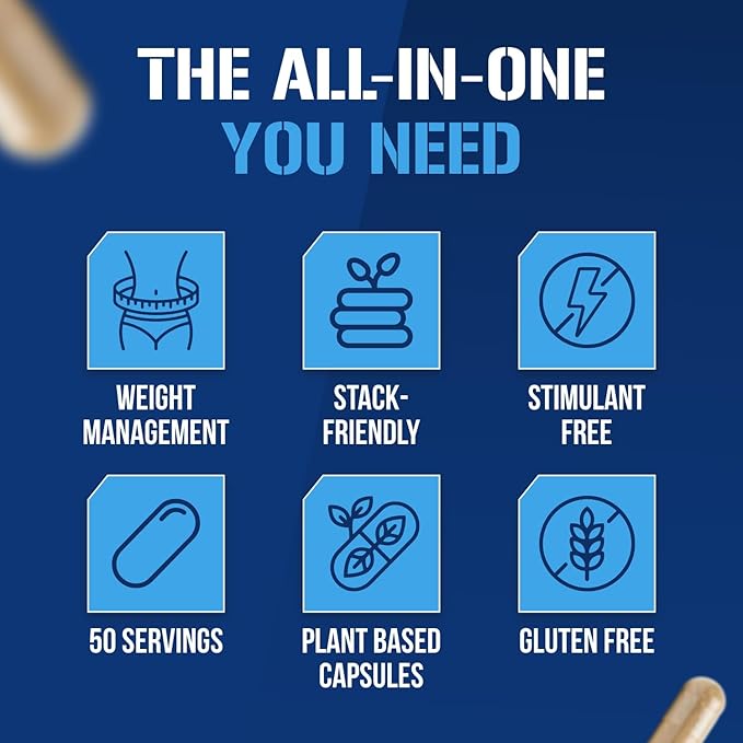 EVL Weight Loss Support Pills - Premium Multipurpose Appetite Metabolism and Fat Loss Support for Men and Women - LeanMode with Green Coffee Bean Extract CLA and Garcinia Cambogia - 50 Servings