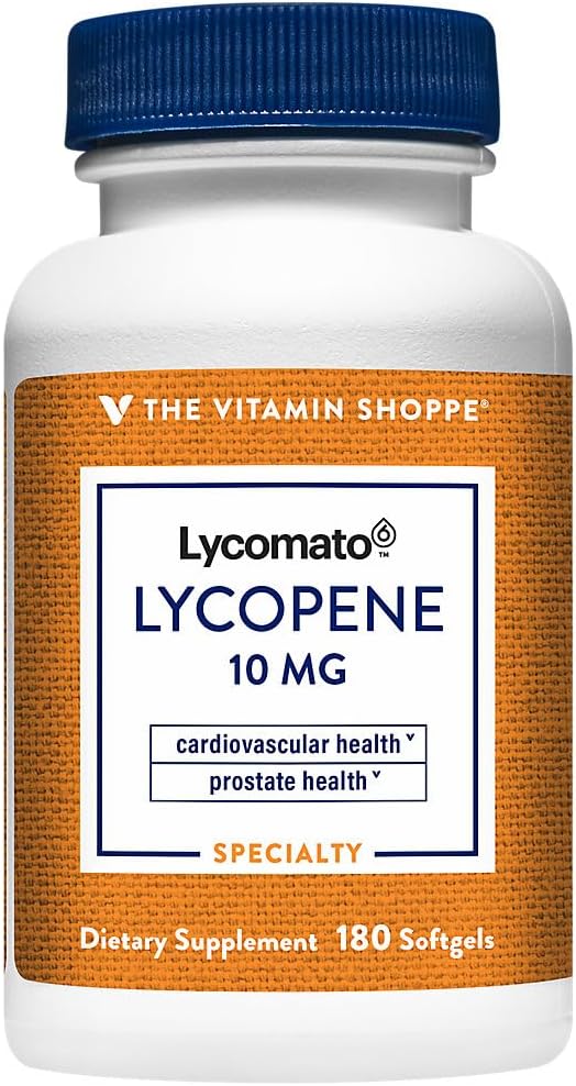 The Vitamin Shoppe Lycopene 10MG Antioxidant that Supports Cardiovascular (180 Softgels)