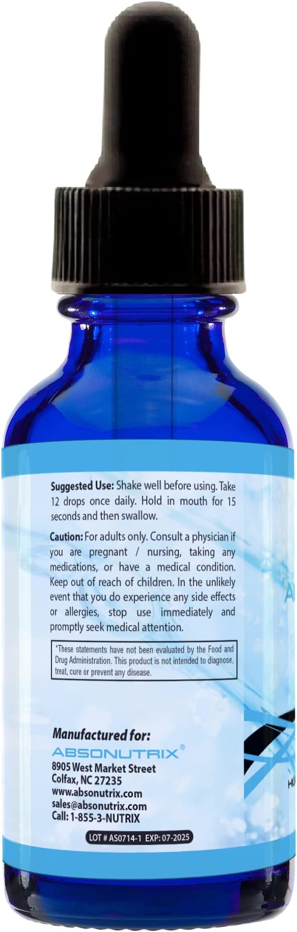 Absonutrix Bromelain 590 mg Easy-to-Consume Liquid Drops 4 Oz Bottle Pineapple Extract for Tissue Support Quick Absorption Gluten-Free Third-Party Tested GMP-Certified Non-GMO Made in USA