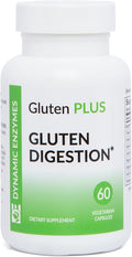 Gluten Plus Advanced Digestive Enzymes – DPP-IV Enzyme Complex for Gluten &amp Casein Digestion – Helps Digest Wheat Barley &amp Rye – Supports Digestive Comfort – 60 Veg Capsules