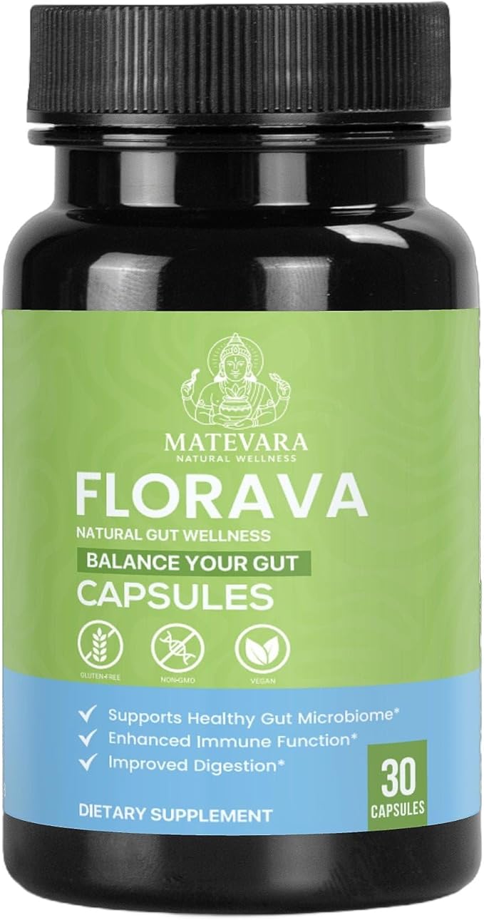Florava Natural Gut Wellness Capsules | 30 Vegan Capsules