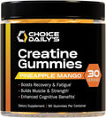 Creatine Gummies - 90 Vegan Friendly Chews - USA Made - Boosts Recovery - Builds Muscle - Enhanced Cognitive Benefits (Large Pineapple Mango)
