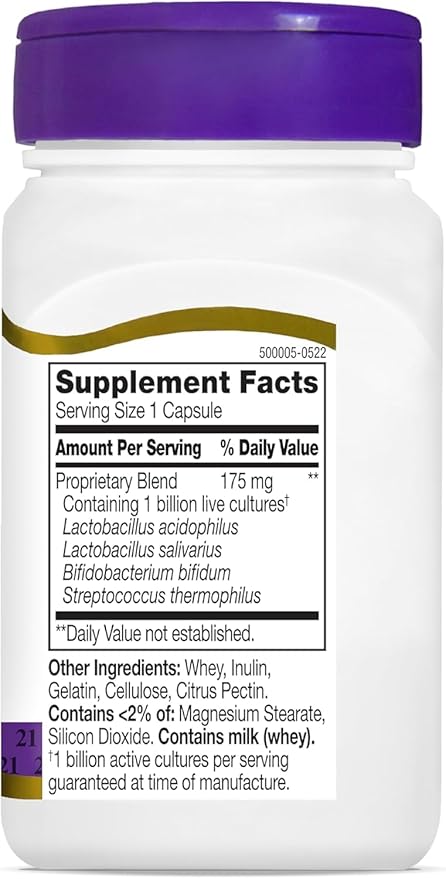 21st Century Acidophilus Capsules - 100 ct Pack of 3