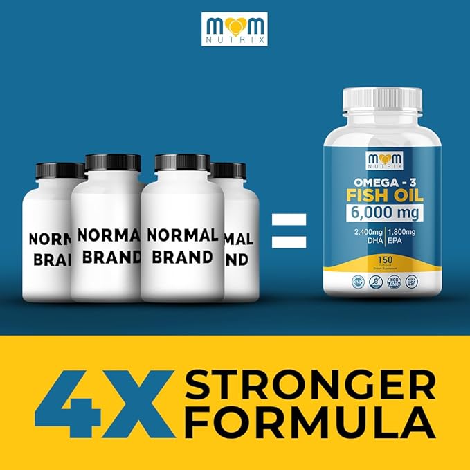 Omega 3 Fish Oil with Maximum EPA DHA - Supports Brain Liver Heart &amp Immunity - Made in The USA - 150 Softgels