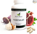 Vascular Support Supplement – L-Arginine Garlic Pomegranate &amp Beet Root Formula – Supports Circulation Blood Flow &amp Nitric Oxide Production – 120 Capsules (Pack of 2)