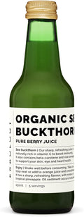 100% Organic Sea Buckthorn Juice 8.5 fl oz - Supports Immunity and Boosts Energy - High in Vitamin C Omega-7 and Beta-carotene - Undiluted - No Added Sugar - Non-GMO - Recyclable Glass Bottle