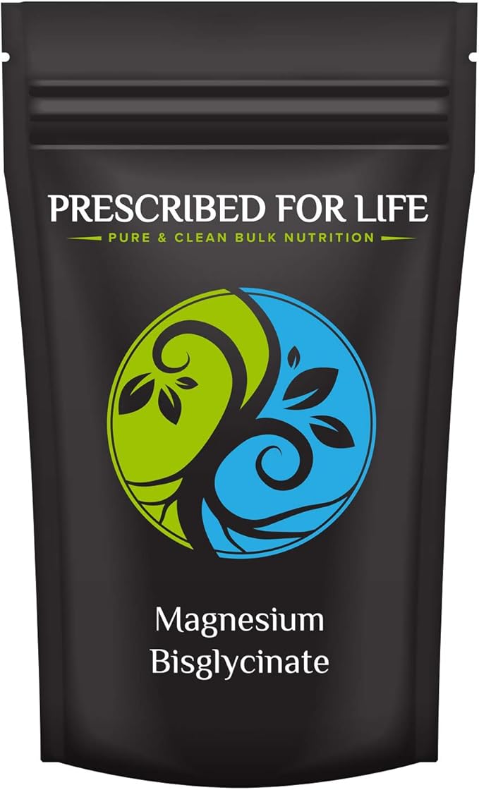 Prescribed for Life Magnesium Bisglycinate Chelate Powder - 10% Mag | Pure Magnesium Supplement | Gluten Free Non GMO Vegan No Fillers (5kg / 11lb)