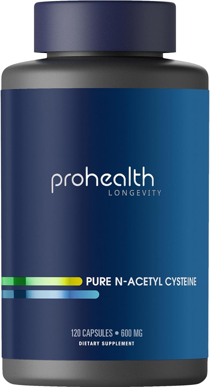 ProHealth Pure NAC – N-Acetyl Cysteine – Liver and Immune Support Antioxidant and Glutathione Boost Cellular Health | 600 mg per Capsule | 120 Servings | Third-Party Tested
