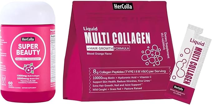 Liquid Collagen for Women Multi Collagen Gummies 1000mg