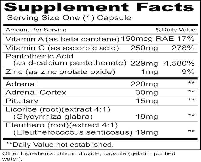Priority One Vitamins Adrenoplex 90 Capsules Adrenal Support