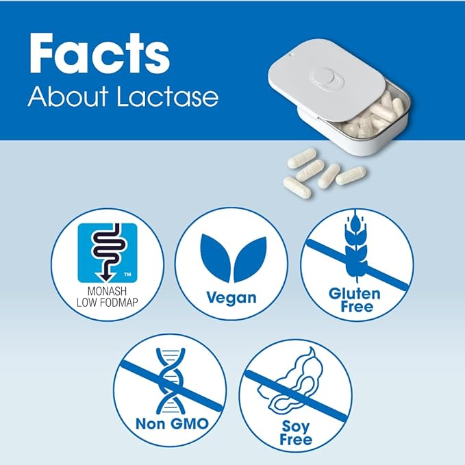 Intoleran Lactase 10000 Digestive Enzymes - 36 Capsules | Supplement for Lactose Intolerance | Lactase Enzyme That Helps Digest Dairy &amp Lactose | High Dosed &amp Fast Acting | Pure &amp Vegan |