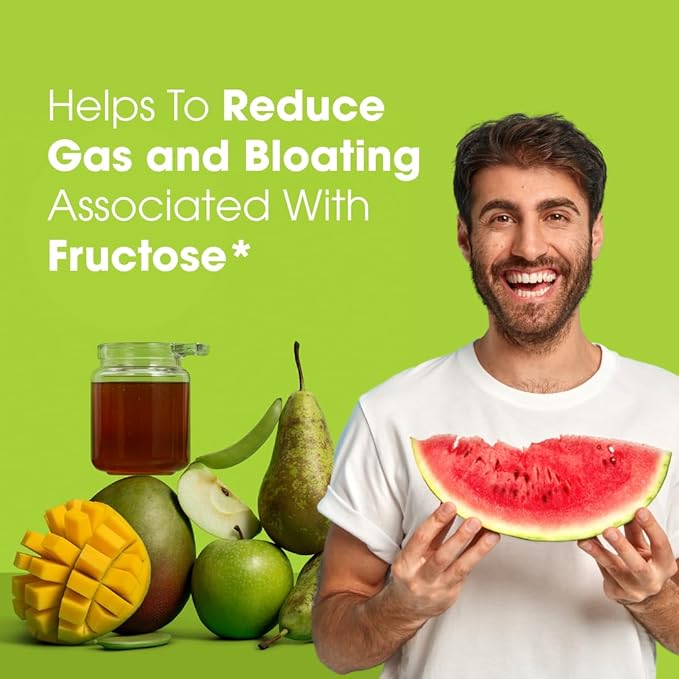 Intoleran Fructase Digestive Enzymes - 108 Capsules | Supplement for Fructose Intolerance | Enzymes to Help Digest Sugary Foods &amp Drinks (Fruit Sugar) | Fast Acting | Pure and Vegan | Low FODMAP