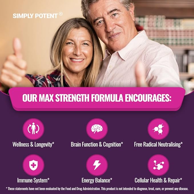Simply Potent Nicotinamide 500mg with Resveratrol 100mg - 120 Veggie Capsules - Vitamin B3 Supplement Pills to Support NAD Skin Cell Health &amp Energy