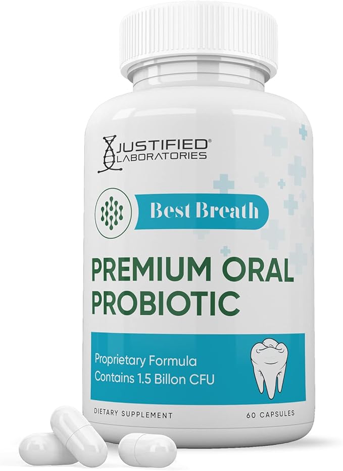 Justified Laboratories Best Breath 1.5 Billion CFU Probiotic Oral Support 60 Capsules