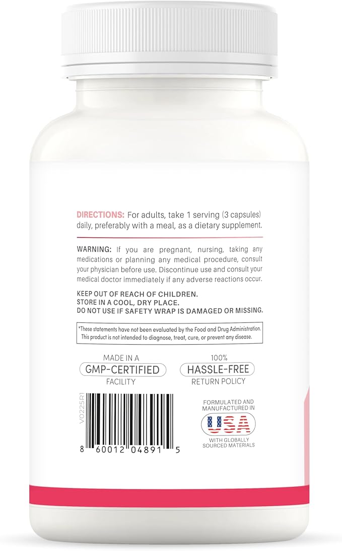 Women's Probiotic with Cranberry - 7.5 B CFUs for Vaginal &amp Gut Microbiome Support - 90 Vegan Capsules Gluten Free