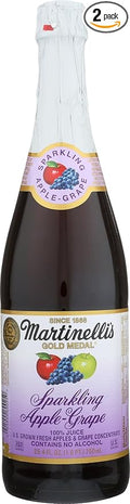 Martinelli's Sparkling Apple Grape Juice 25.4 oz. (Pack of 2)
