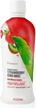 Youngevity Strawberry Kiwi-Mins Plant Derived Multi-Mineral Complex - Made from Humic Shale - Liquid Colloidal Form - Kid Friendly Taste - (32oz)