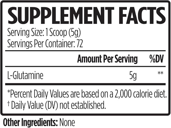 VMI Sports Glutamine Muscle Repair Powder Pure L-Glutamine | Muscle Repair &amp Recovery – Gut Health – Protein Synthesis | 5g per Serving – 72 Servings