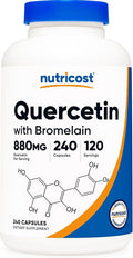 Nutricost Quercetin 880mg 240 Vegetarian Capsules with Bromelain (165mg) - 120 Servings (440mg Quercetin Per Cap) - Gluten Free Non-GMO