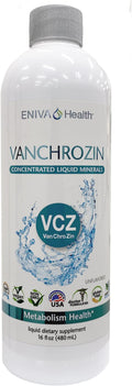 Eniva Health VANCHROZIN Liquid Ionic Minerals Supplement Vanadium Chromium &amp Zinc Diabetic Friendly 16 Fl Oz 96 Servings