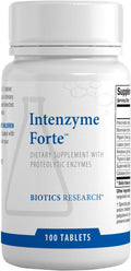 Biotics Research Intenzyme Forte™ Proteolytic Pancreatic Enzymes Pancreatin Bromelain Papain Lipase Amylase–Supplement Supports Healthy Protein Digestion–Immune &amp Circulatory Function 100 Tab