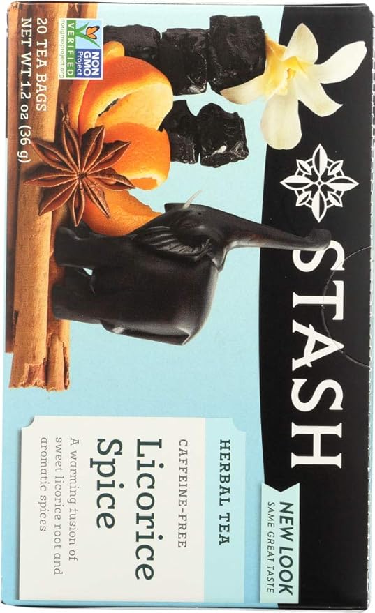 Stash Tea Company Premium Licorice Spice Herbal Tea Caffeine Free - 20 Bag (Pack of 6) - Pack Of 6