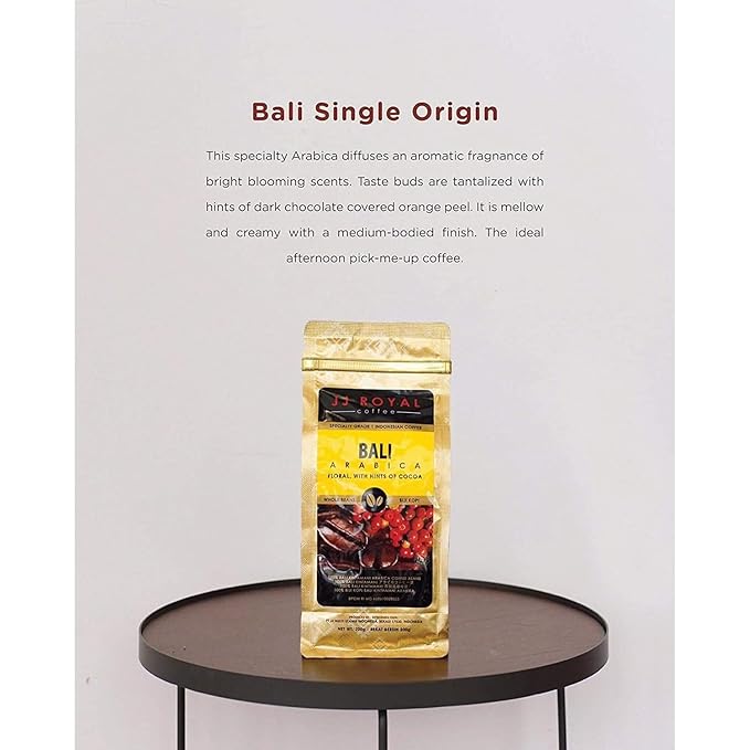 JJ Royal Coffee Bali Arabica 200g Ground Coffee (Pack of 1)