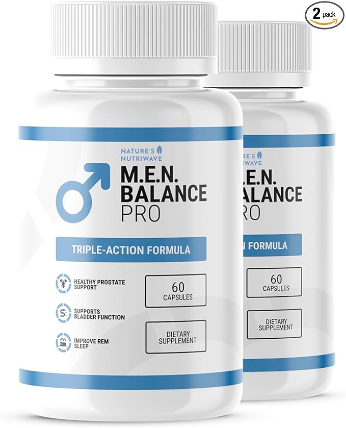 Men Balance Pro – Plant-Based Men’s Formula – Natural Capsules with Vitamins Minerals &amp Botanical Extracts – Made in USA Non-GMO VegetarianGMP-Certified – 60 Capsules  2 Month Supply